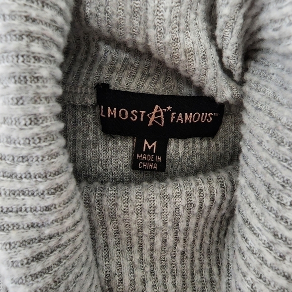 Almost Famous Cropped Twist Front Bell Sleeve Sweater - Picture 2 of 4